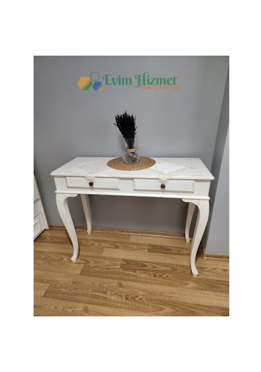 Evim Hizmet 120 Cm Beyaz Eskitme Dresuar Beyaz