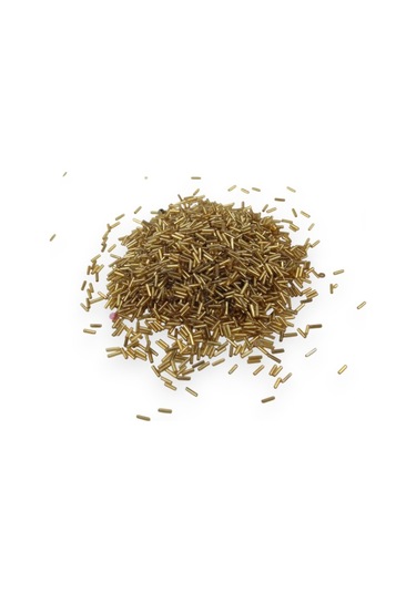 Koyu Kristal Gold Boru Boncuk 100 Gr