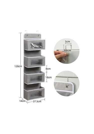 Novahub Grey Non-woven Storage Bag, Wall And Door Hanger, Baby Diaper Bag, Kitchen Storage, Bathroom, Home Organization Gri