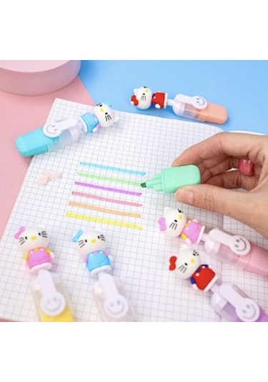 Hello Kitty Fosforlu Kalem 6lı-1538 Çok Renkli