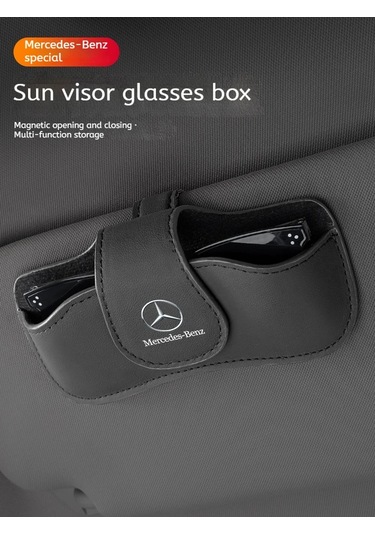 Mercedes-benz Amg Için A C E V R Class Glc Slk Sl Vito Araba Visor Pu Deri Red