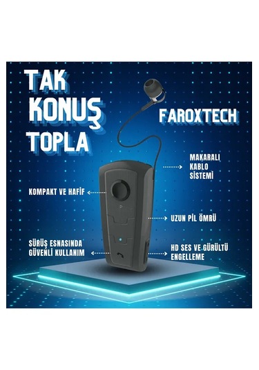 Faroxtech Makara-farox Makaralı Bluetooth Kulaklık