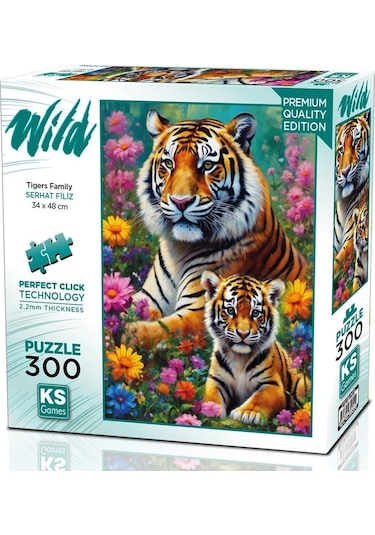 Ks Games 300 Parça Kaplan Ailesi - Tigers Family Puzzle - 19258 - Serhat Filiz