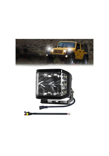 Teltree 100w 10 Ledli 10000lm 6000k Işık, Ip67 Su Geçirmez, Uçak Alüminyum, 9-30v Geniş Voltaj, Spor+omni Tipi Çalışma Lambası