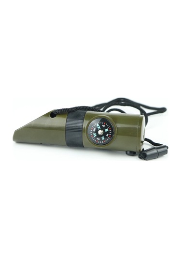 Yunboo Çevreüstü 7 Fonksiyonlu İstihbarat İşaretli: Led Işık, Termometre Ve Pusula İle Kurtarma İşareti Haki