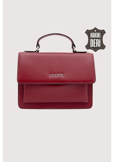 Hakiki Deri Kadın El Çantası Kırmızı Smr9022 Kırmızı