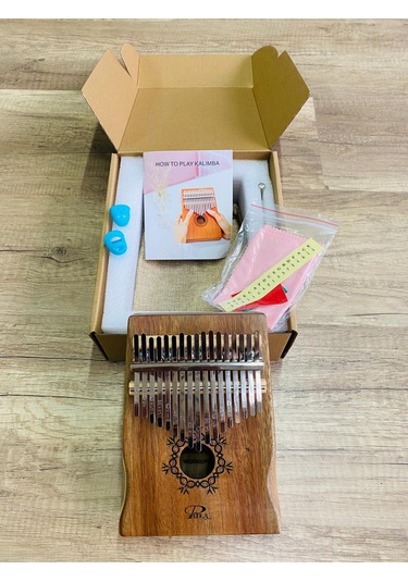 Puka Pk-2eq Koa Ağacı Profesyonel Jak Girişli Kalimba Seti