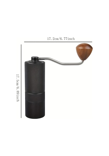 Honeybeeshop Küçük Siyah Kare Kaymaz Manuel Kahve Öğütücü Siyah Profesyonel Kahve Fasulyesi Öğütücü Ev Ofis Ve Kahve Dükkanı İçin