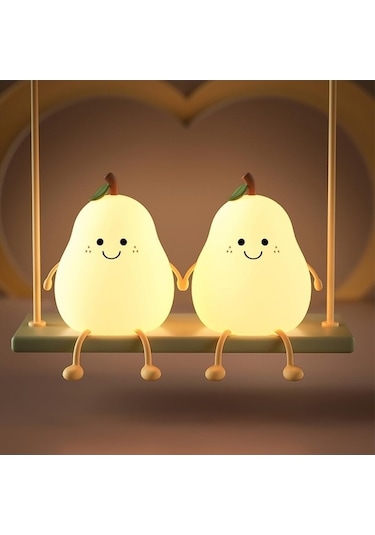 Flybuy Yatak Usb Şekilli Şarj Oturma Odası Odası Masa Led Lambası Işık Için Gece Armut Ee Çok Renkli