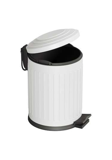 Aqua Bagno Midas Çöp Kovası -pedallı 5 Lt. , Beyaz