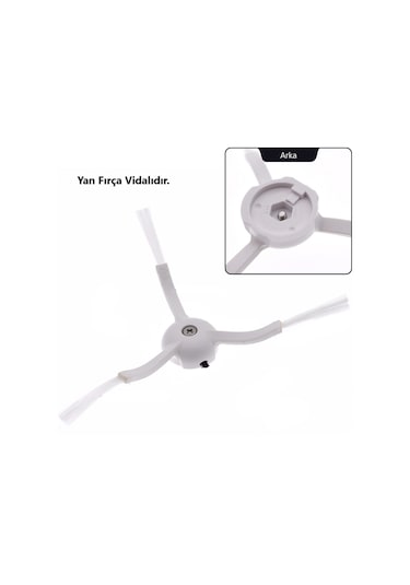 Xiaomi Mop 2 Pro Beyaz MJST1SHW Uyumlu Fırça Filtre Seti-5 Parça