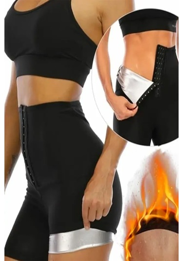 Pastimore Termal Sauna Agraflı Şort Siyah