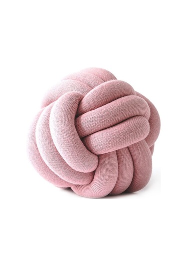 Sones El Yapımı Düğümlü Top Yastık, Boyut: Çap: 25 30cm Balık Kırmızısı