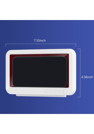 Reedark Duşta Kullanım İçin Su Geçirmez, Dokunmatik Ekranlı Duvara Monte Telefon Tutucu - 360 Derece Dönebilir Mavi