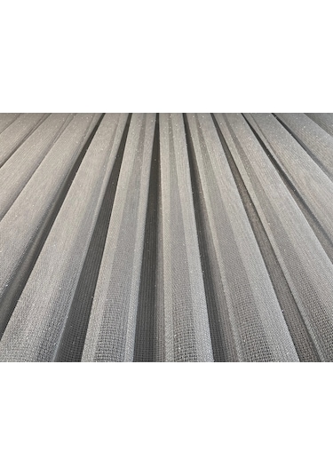 Perdefony Simli Çelik Düz Tül Perde Parlak Gramajlı Tül Ekru