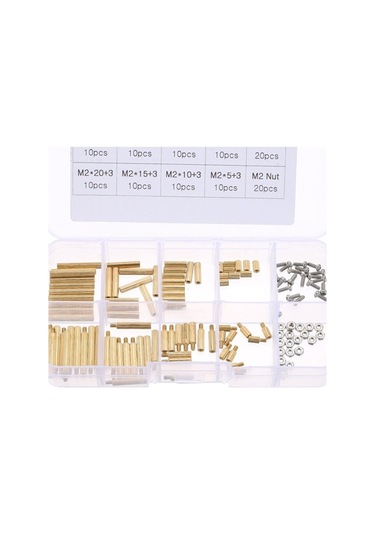 Fortunelane 120 Adet M2 Bakır Standoff Seti, Elektronik/robot Projeler İçin Ana Kart Desteği Ve Elektrikli Izolasyon Pilleri