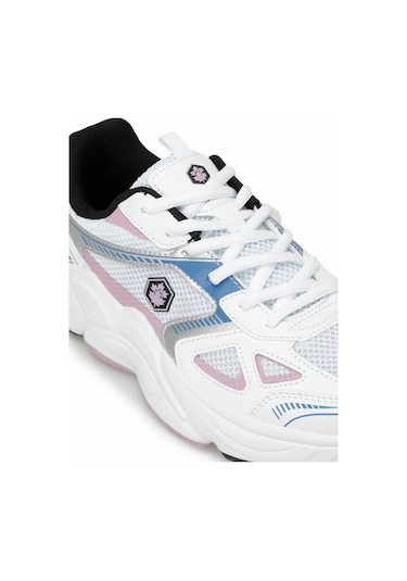 Lumberjack Tech Kalın Tabanlı Spor Snekaers Kadın Ayakkabı Beyaz-lila Beyaz