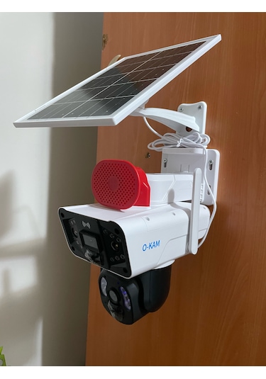 Okam 3915 6mp Çift Lens Sim Kartlı Güneş Enerjili Güvenlik Kamera