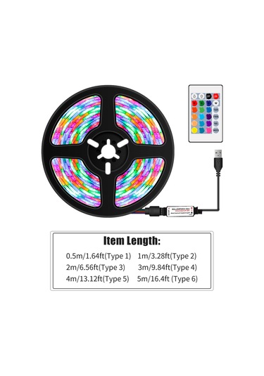 Dianziye 4m Rgb Su Geçirmez Led Işık Şeridi - 16 Renkli Kumanda Kontrollü Dinamik Modlar İle İç/dis Bahar Dekorasyon Aleti