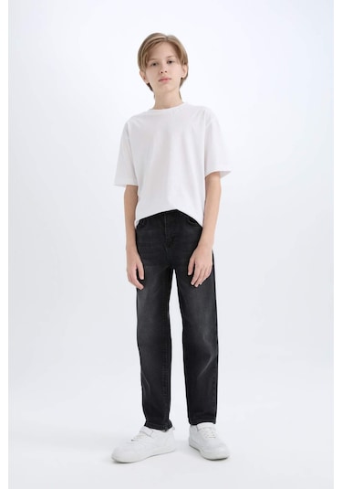 DeFacto Erkek Çocuk Straight Fit Basic Düz Jean Pantolon C7230A825SMNM40