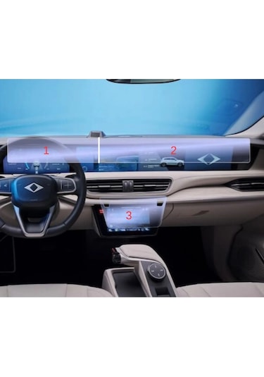 Togg T10x Ekran Koruyucu Dijital Gösterge Bilgi Multimedya Uyumlu Bütün Set 9h Nano Ekran Koruyucu