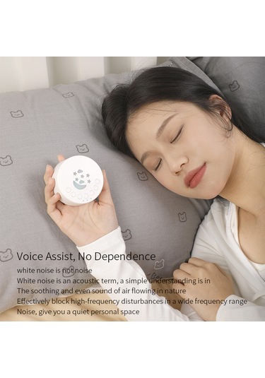 Lemestar Beyaz M5 Bebek Uyku Uyandırıcı - 18 Ses Kaynağı, 3 Zamanlayıcı Ayarı, Renkli Gece Lambası Ve Dahili Pil Beyaz