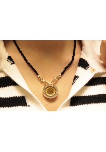 Çeyrek Altın Kolye Cz21 Sarı Altın