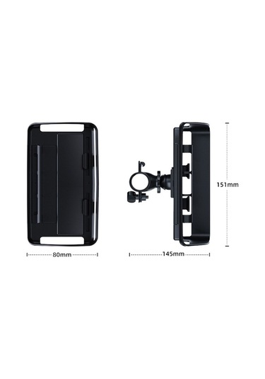 Wondernest Dönebilen Bisiklet & Motosiklet Sarsıntı Önleyici Güneşlikli Telefon Tutacağı, Evrensel Model Siyah