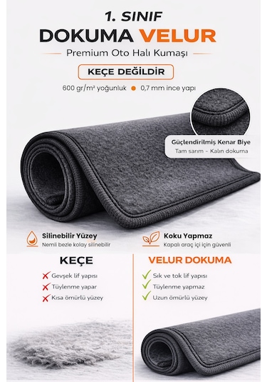 Mercedes-benz - E-serisi Coupe C207 2009-2017 Uyumlu Torpido Koruma Kılıfı - Gri Şeritli
