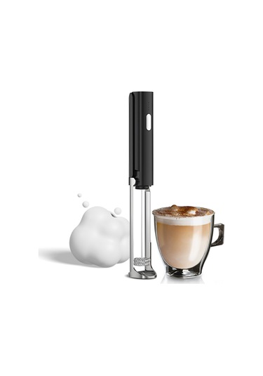 Maiyame "şarj Edilebilir Katlanabilir Çift Başlı Elektrikli Süt Köpürtücü - Kahve, Krem Şanti Ve Yumurta Karıştırıcı" Siyah