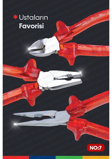 Yüksek Kalite Kırmızı Şeffaf No7 Pense Kargaburun Yankeski A6