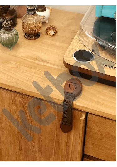 Çocuk Bebek Çekmece Dolap Güvenlik Kilidi Çok Amaçlı Kilit Kahverengi 10 Adet Çok Renkli