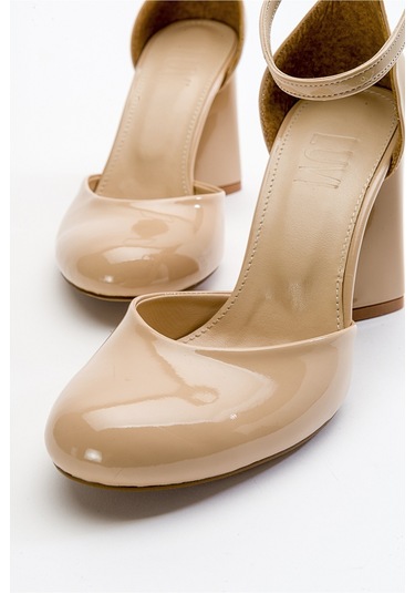 Luvishoes Oslo Bej Rugan Kadın Topuklu Ayakkabı Bej Rugan
