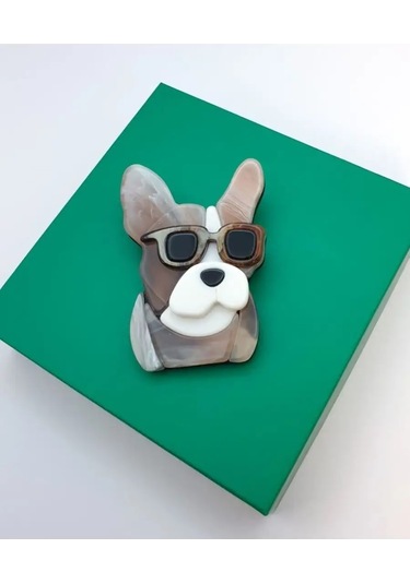 Yasya Broş Köpek 100845525 Bej Açık