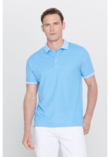 Ac&Co / Altınyıldız Classics 4A4820200047Mavm Düğmeli Polo Yaka Cepsiz Slim Fit Erkek Tişört Mavi Ac&Co / Altınyıldız Classics 4A4820200047Mavm Düğmeli Polo Yaka Cepsiz Slim Fit Erkek Tişört Mavi