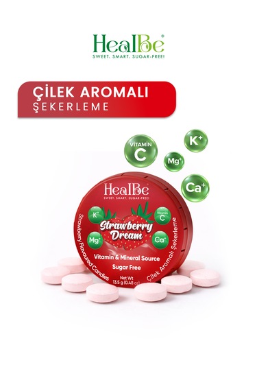 Çilek Aromalı Şekersiz Şekerleme