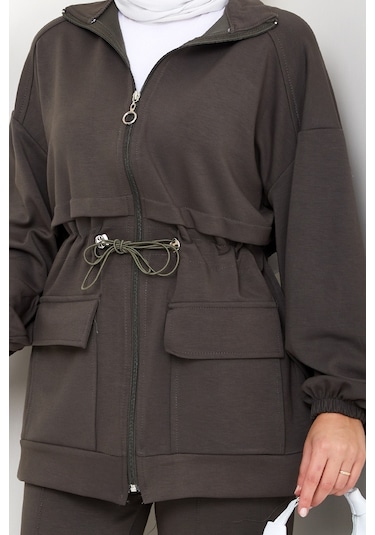 Kapak Cepli Oysho İkili Takım 1652 - Haki Haki