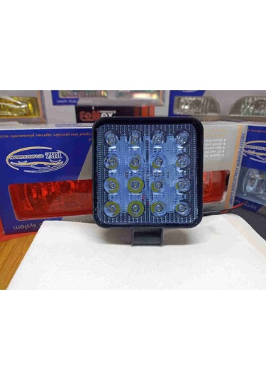 Off Road Sis Farı Sis Lambası 16led Kare2 Adet Paket Mavi