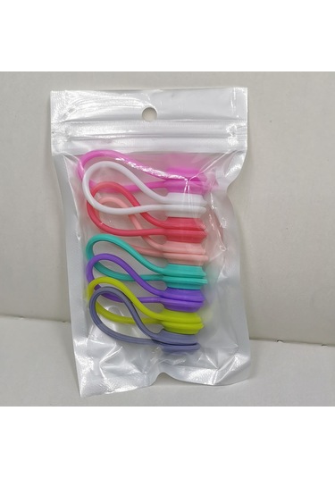 Springsun 8 Renkli Manyetik Sarıcı Seti - Kulaklık Ve Veri Kabloları İçin Taşınabilir Organizatör, Kolay Kullanım