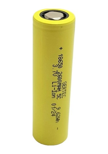 Sertec 18650 3.7v 2600 Mah 5c Li-ıon Şarjlı Pil-1 Adet