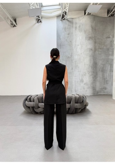 Cura Yelek Pantolon I Ki Li Takim Siyah