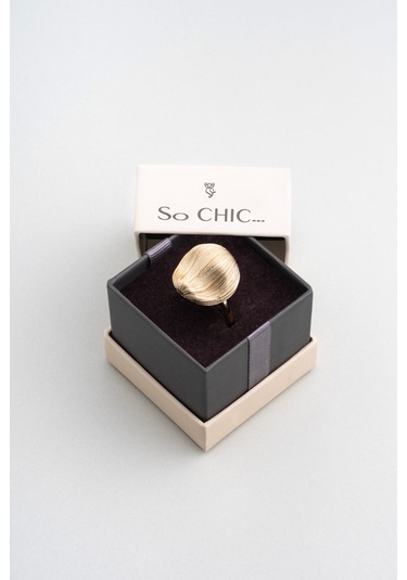 Liora Güneşi 18 Ayar Sarı Altın Kaplama Gümüş Yüzük Sarı