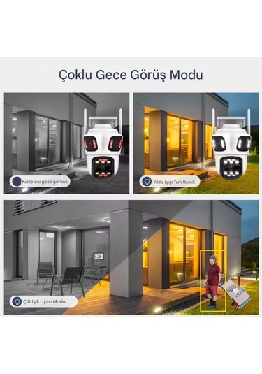 Wifi Kamera 3 Ekran Güvenlik Kamera Otomatik Takip Hareket