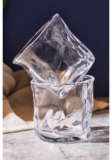 Piero 2'li Kristal Cam Bardak 200 Ml Seffaf Seffaf