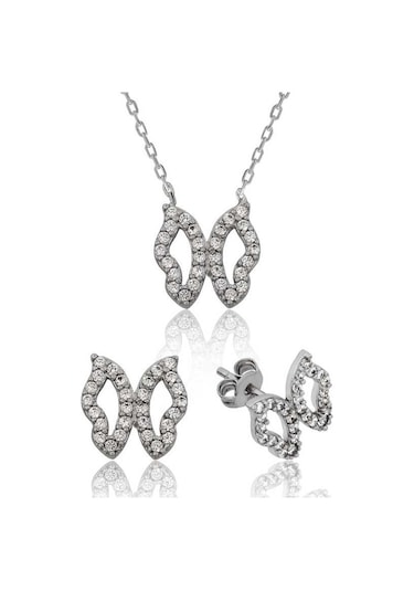 Gümüş Kelebek Kadın Set