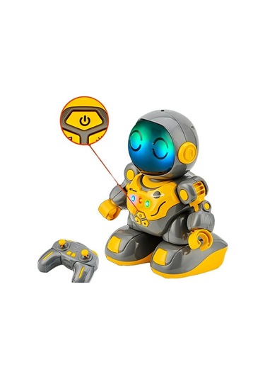 Pasifik Toys Uzaktan Kumandalı Işıklı Ve Müzikli Astronot Robot 1516c Gri - Sarı