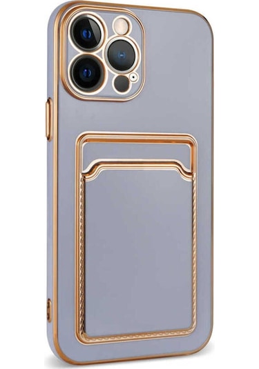 Apple Uyumlu iPhone 13 Pro Max Csm Zore Bark Kartlıklı Kılıf beyaz