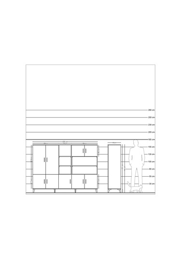 Hyperion Dolap 14 Raflı 9 Kapaklı 220x44x163 Aytaşı-antrasit/ayta Aytaşı-antrasit/aytaşı