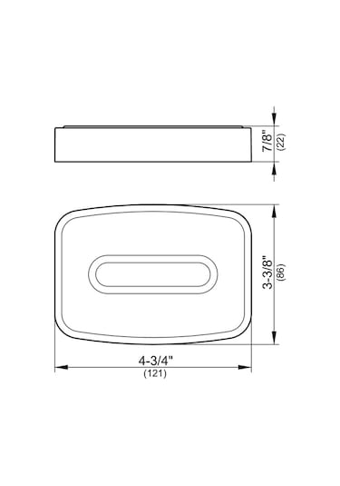 Keuco Aks. Elegance Sabunluk tezgah Üstü Cam- Krom - Keu.1165