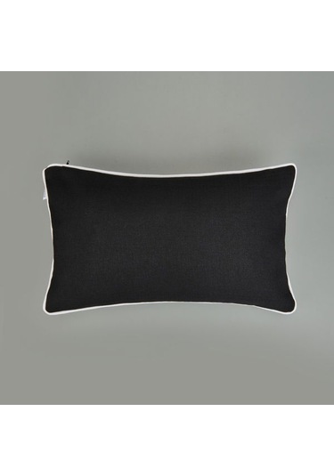 Evidea Soft Ethnic Biyeli Kırlent - Siyah - 30x50 Cm Siyah